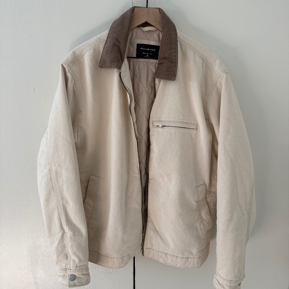 Abercrombie Cream Lined Jacket
